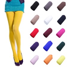 Women Girls Plain Solid Velvet 120D Tights Pantyhose Stockings Hosiery One Size