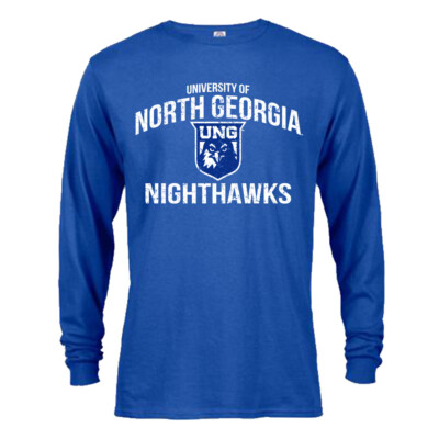 Sport Your Gear North Georgia Nighthawks UNG Long Sleeve Retro T-Shirt - Distressed College Apparel - View #5