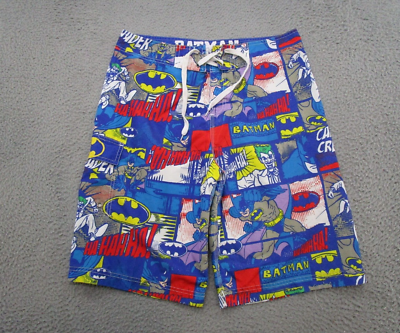 Batman Swim Trunks Men's Size M Bathing Suit Retro Surfing Board