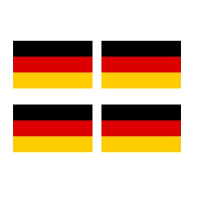 4er Set x Deutschland Flagge Temporär Tattoo Wasserdicht Hält 1 Woche Deutschlandflagge