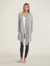 Barefoot Dreams CozyChic Lite Island Wrap Pewter-Silver Size S/M -Brand New NWT