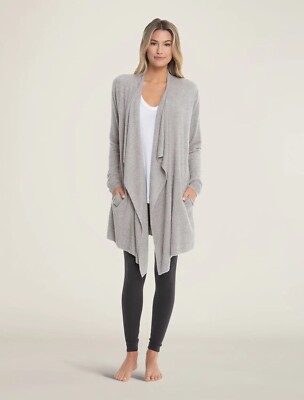 Barefoot Dreams CozyChic Lite Island Wrap Pewter-Silver Size S/M -Brand New NWT