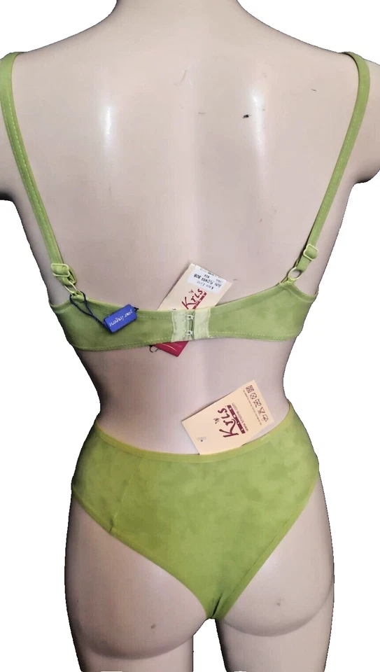 Kris Line Push-Up Bügel-BH SET Gr.80B UK36B +Slip L mit herausnehmbare Pads Netz - Bild 2 von 4