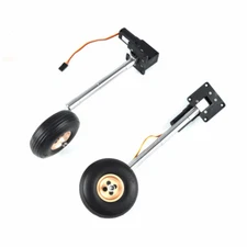 2pcs Main Electric Servoless Retract Landing Gears w/ Wheel for 4-6kg RC Plane