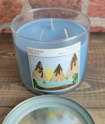 bath and body works hot fudge drizzle scented 3 wick candle 14.5