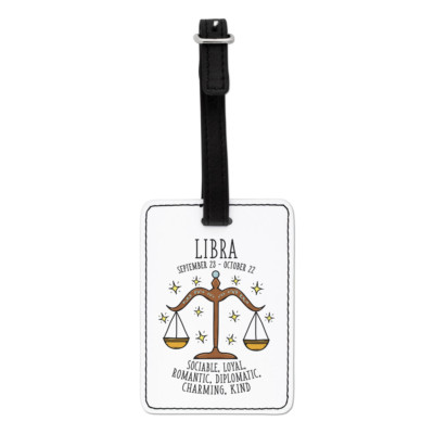 Gift Base Libra Horoskop Gepäckanhänger Koffer Tasche Sternzeichen