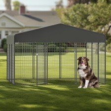 Large Dog Crate Heavy Duty Dog Kennel Outdoor Dog Playpen w/Top 10 X 9.7 X 6.5ft