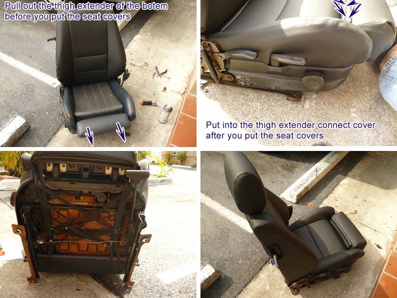 FOR BMW E21 320i RECARO 19771983 IGGEE S.LEATHER CUSTOM FIT 2 FRONT