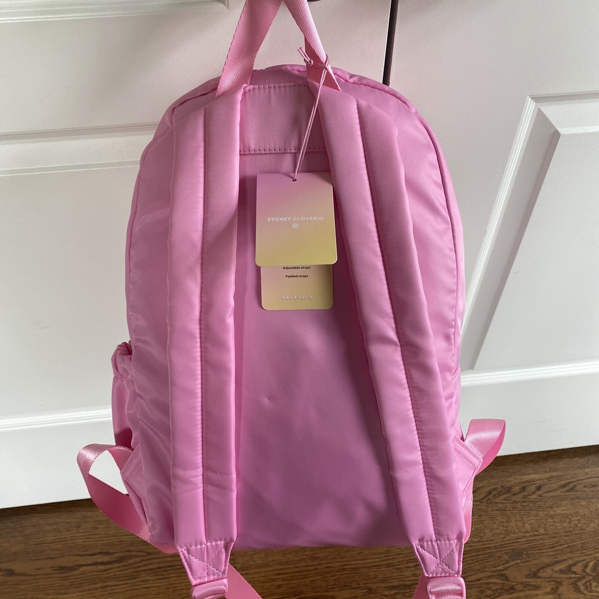 NWT Stoney Clover Lane Pink x Backpack Gold Zipper In Hand  display picture 3