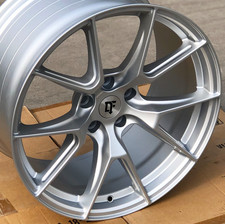 19 Satin Silver Downforce Df5v Wheels 19x10 19x11 5x114.3 Mustang 2005-2026