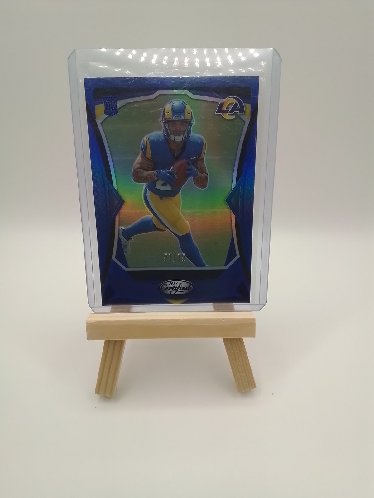 2024 Panini Certified Football #160 Blake Corum RC Mirror Blue /75 Rookie