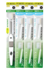 KISSYOU Ultra-Fine Regular Toothbrush Set Handle  6 Refills Medium Japan