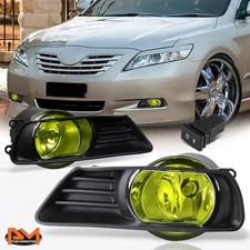 For 07-09 Camry Amber Lens Front Bumper Driving Fog Light/Lamp W/Bezel+Switch