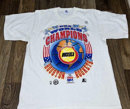 Vintage 1994 Houston Rockets NBA Champions T-Shirt White Size L