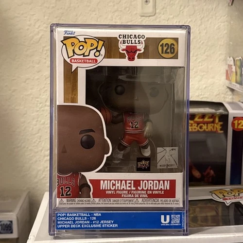 FUNKO POP! #126 MICHAEL JORDAN #12 RED JERSEY UPPER DECK EXCLUSIVE SEALED (7215)