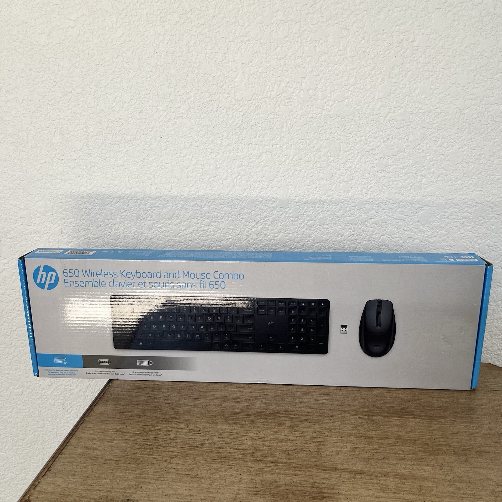 HP 650 Wireless Keyboard And Mouse Combo Windows 11 10 Dongle Black 4R013AA#ABL