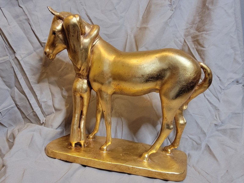Vintage Freeman McFarland Golden Horse with Girl, Anthony # 131