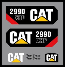 New Fits Caterpillar 299D XHP Decal Kit Skid Steer Loader Cat Logo Decal Set