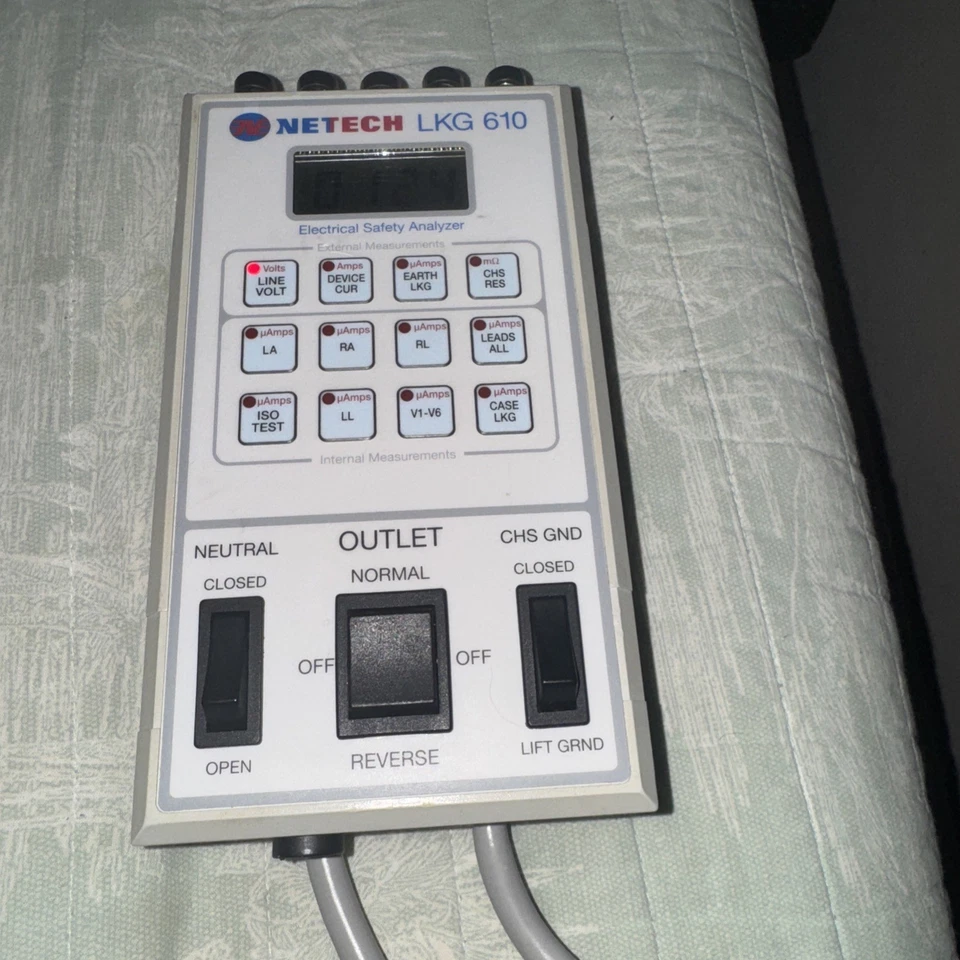 Analisador de segurança elétrico Netech LKG 610 para testes de isolamento e ponto a ponto - Imagem 2 de 4