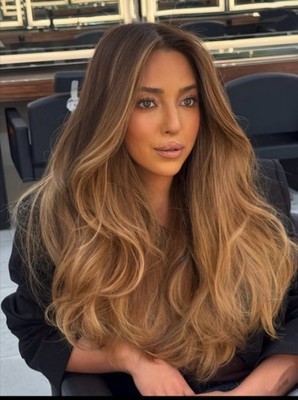 Balayage Brown Blonde Ombre 100% Human Hair 13x4 Lace Front Wig for Women