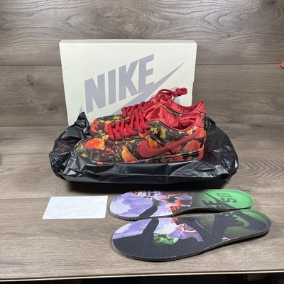 NEW Nike SB Dunk Low Pro QS Wizard of Oz Gym Red Shoes FZ1291-600 Men Size 10