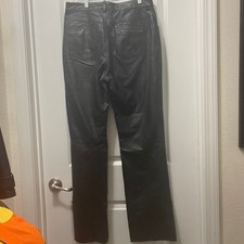Harley Davidson Ladies Genuine Leather Motorcycle Pants Black Size 12