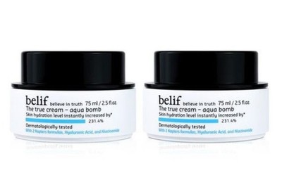 belif The True Cream Aqua Bomb 75ml x 2eaFeuchtigkeitsspendende Gesichtsgelcreme