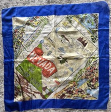 Vintage Nevada The Silver State Scarf 29  x29  Reno