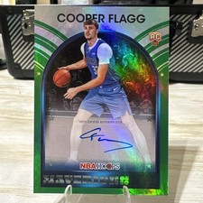 2025-26 NBA Hoops Cooper Flagg #89S-CF Green Foil 1989 Signatures Auto RC Mavs