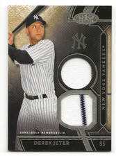 2015 Topps Tier One DEREK JETER Dual Swatch Relic 21/50 Yankees Game-Used Jersey