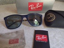 Ray - Ban Sunglasses RB 4344 6535/ 3 M 56 19 140 2 N Blue Frame w/ Gold Temples