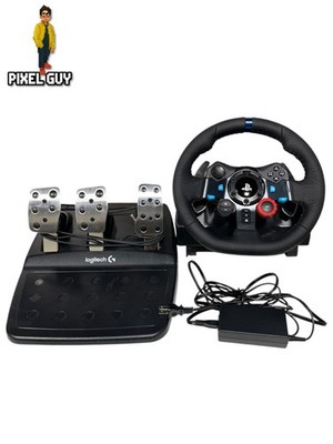 Logitech G29 Driving Force Racing Wheel & Pedals &  Power Adapter PS5 PS4 PC