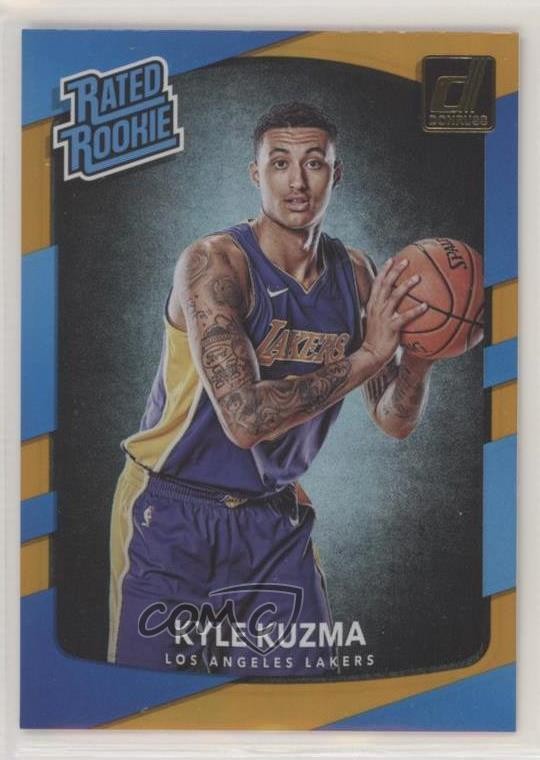2017-18 Panini Donruss Rated Rookies Holo Orange Laser Kyle Kuzma Rookie RC 01w3