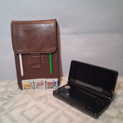 The Legend of Zelda Nintendo 3DS Bundle Cosmo Black Console Adventurers Pouch 3D