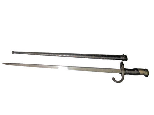 ANTIQUE 1877 FRENCH BAYONET/SWORD & SCABBARD NUMBERS MATCH