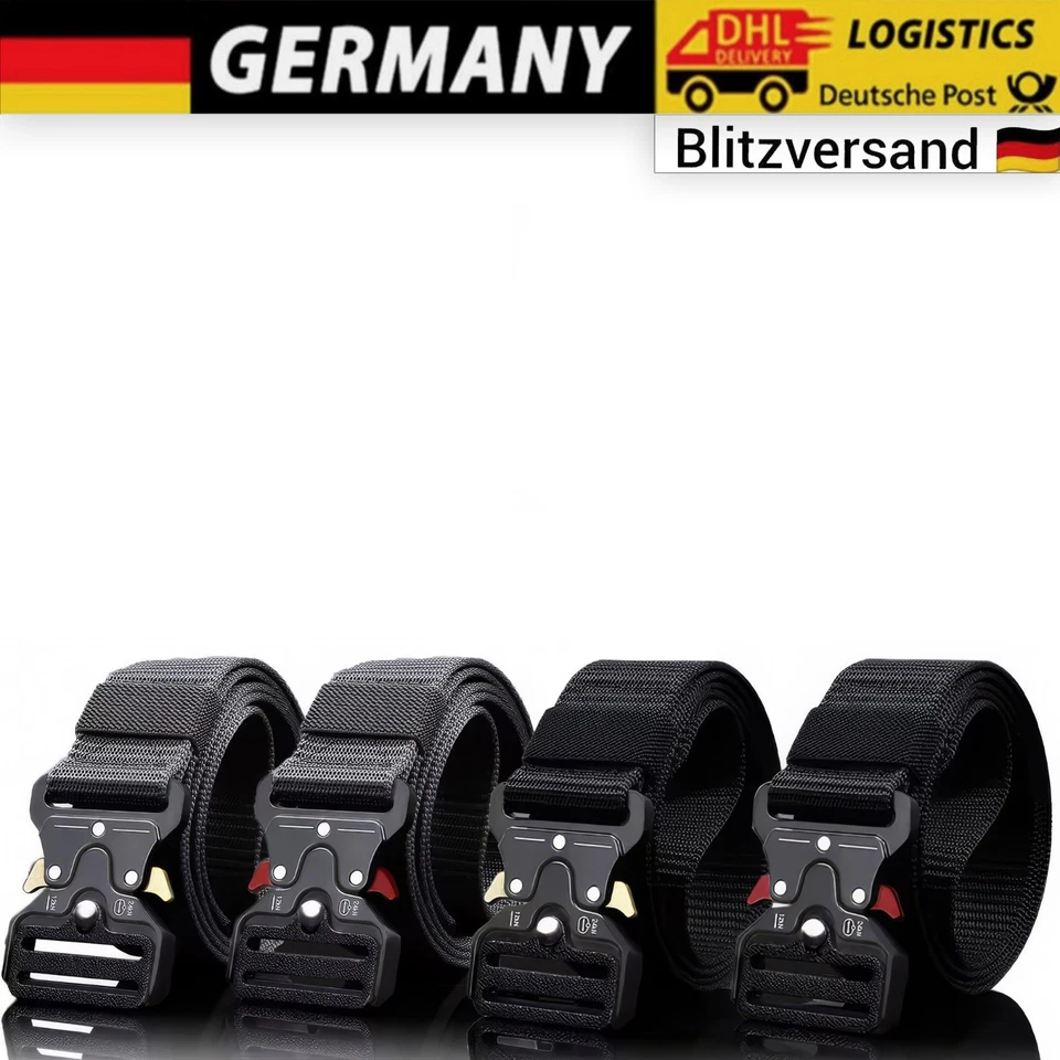 MARKENLOS Taktischer Outdoor-Gürtel mit Schnellverschluss – Militär Arbeit Gürtel, Nylon