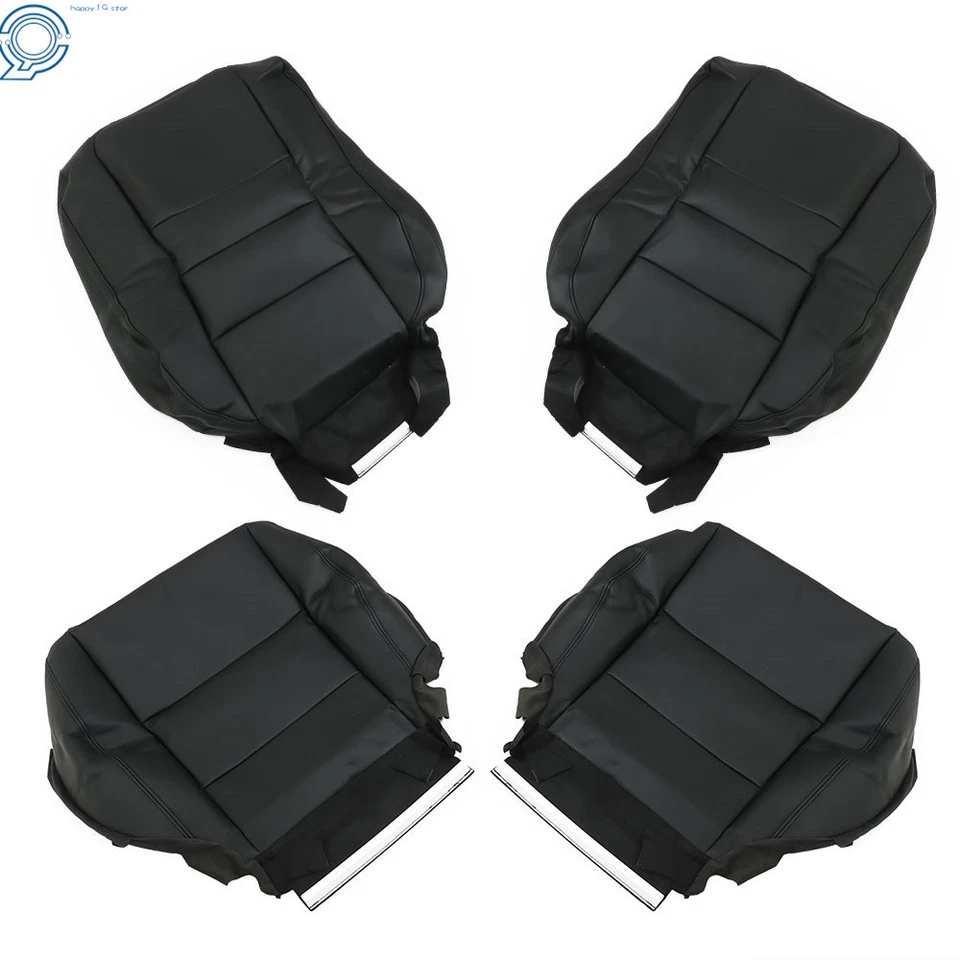 Capa de assento couro preta para motorista e passageiro Honda Accord 2008-2012 parte inferior e superior - Imagem 2 de 4