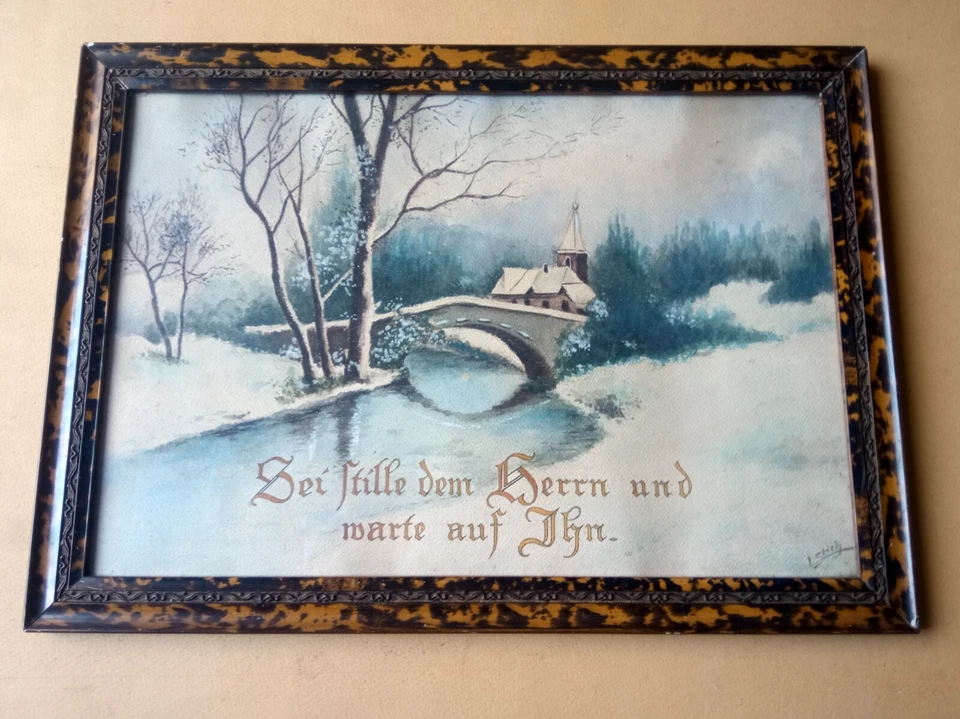 Aquarelle encadrée fin XIXe ou début XXe siècle - Alsace - Photo 2/4