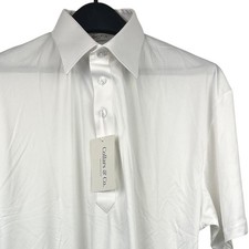 NEW Collars  Co Dress Collar Polo Mens L Performance Solid White  82