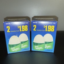 VTG NIB Lot 2 Boxes Leggs Regular Sheer Toe Pantyhose NUDE 2 PAIRS Per Box Sz B