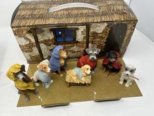 Roman Inc Canine Creche 7 Piece Dog Nativity Set Christmas Manger w/ Box