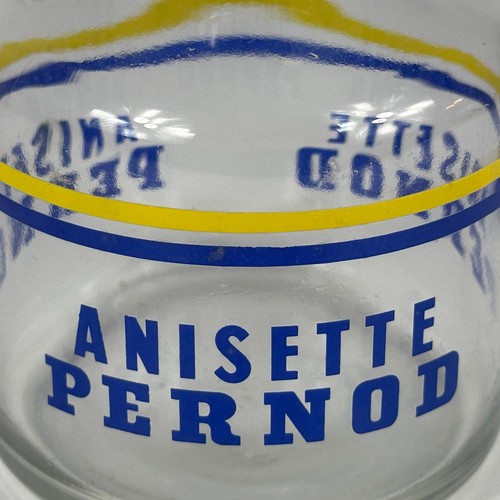 Vintage French Bistro Cafe Glass Anisette Pernod Carafe Bottle, Breweriana - Picture 14 of 19