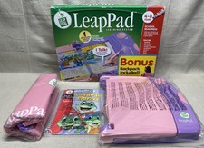 2001 LeapFrog LeapPad Learning System Pink  Purple Book  Backpack NEW OPEN BOX
