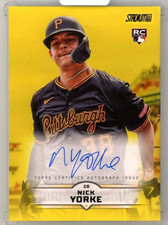 2025 Topps Stadium Club Baseball Nick Yorke #SCBA-NY Base Autograph Yellow Paral