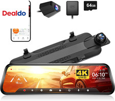 G930 10'' Rear View Mirror Camera with 5.8Ghz Wifi, 4K Dash Cam Front and Rear w