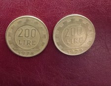 2 Monete Circolate Di Lire 200 Del 1978-1979