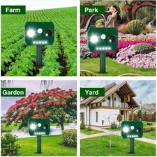 2025 Solar Ultrasonic Animal Repellent 4PK - Garden/Yard Pest Deterrent