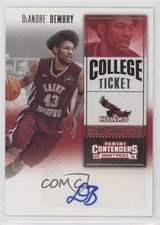 2016 Contenders Draft Picks College Ticket DeAndre' Bembry (Red Jersey) Auto 0b5