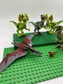 Lego Velociraptor Minifigure Jurassic Park World Raptor Dinosaur Lot