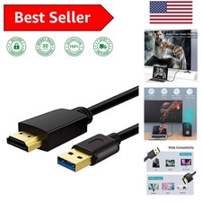 Full 1080P USB to HDMI Cable 6.6FT - Male to Male for Monitors Projectors